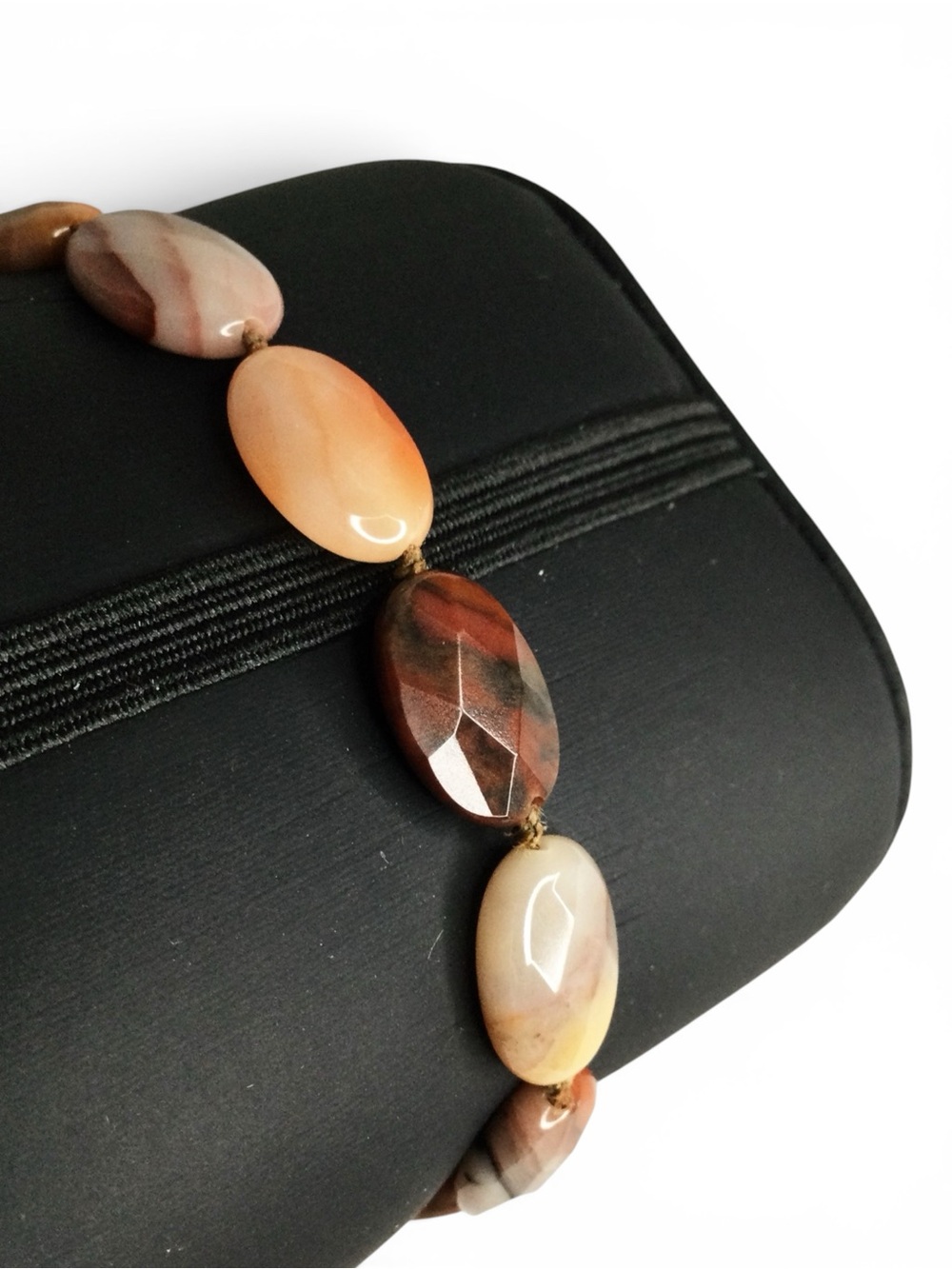 Handmade Faceted Flat Oval Agate Bracelet with Sterling Silver 925 Clasp – 7” - Picture 12 of 15